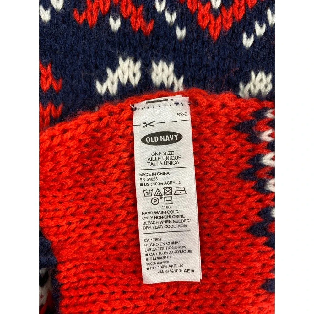 Old Navy Women's Winter Scarf Holiday‎ Christmas Reindeer One Size